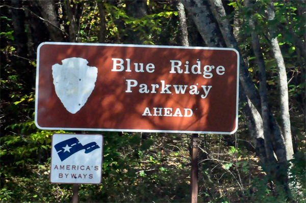 Blue Ridge Parkway sign